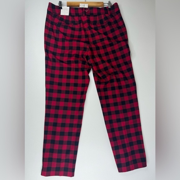 NWT Talbots Hampshire Ankle Buffalo Plaid Wool Blend Pants Size 12 - Picture 4 of 12